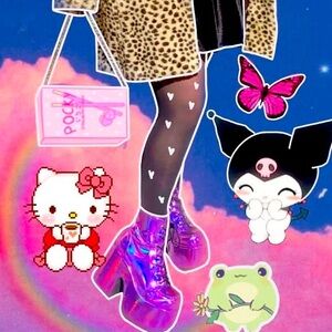 Demonia Purple Platforms